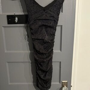 Express Black Shimmer Mini Dress
